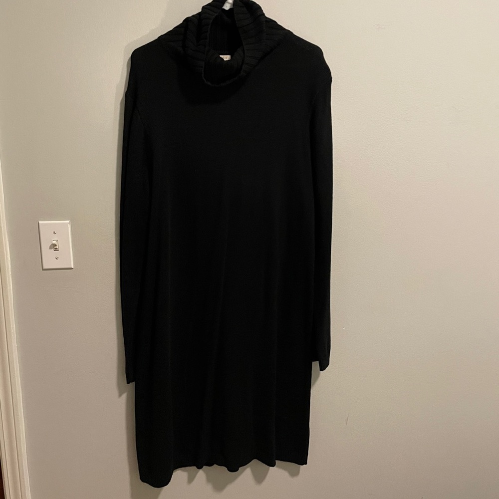 Jcrew black cowl neck sweater dress. XL. NWT